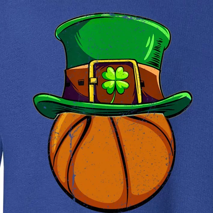 Basketball Leprechaun Shamrock Irish St Patricks Day Gift Toddler Sweatshirt