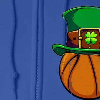 Basketball Leprechaun Shamrock Irish St Patricks Day Gift Full Zip Hoodie