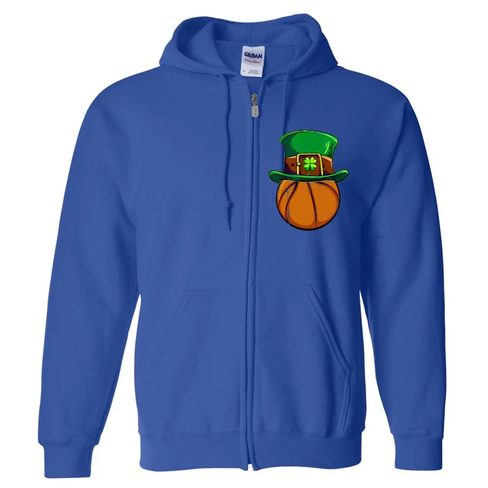 Basketball Leprechaun Shamrock Irish St Patricks Day Gift Full Zip Hoodie