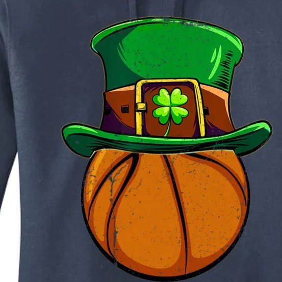 Basketball Leprechaun Shamrock Irish St Patricks Day Gift Women's Pullover Hoodie