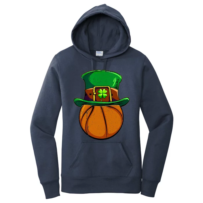 Basketball Leprechaun Shamrock Irish St Patricks Day Gift Women's Pullover Hoodie