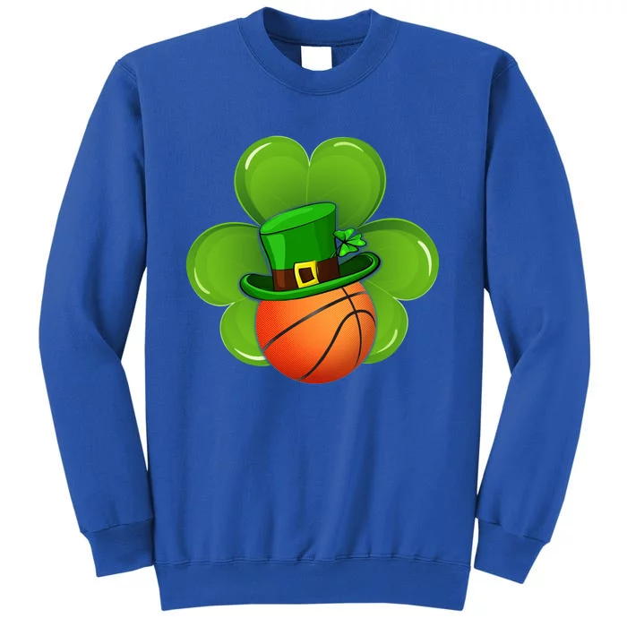 Basketball Leprechaun Shamrock Irish St Patricks Day Gift Tall Sweatshirt