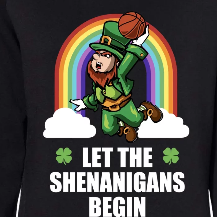 Basketball Leprechaun Shenanigans Funny St Patricks Day Gift Womens California Wash Sweatshirt