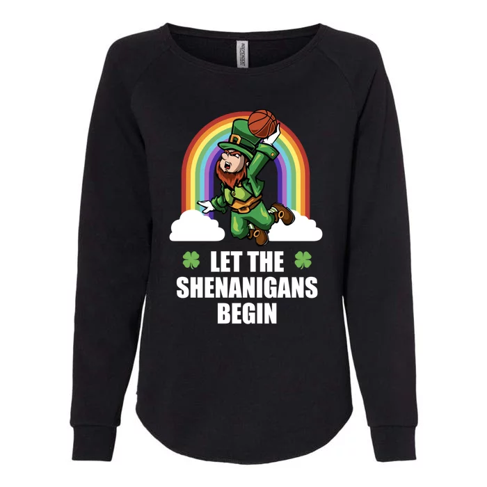 Basketball Leprechaun Shenanigans Funny St Patricks Day Gift Womens California Wash Sweatshirt