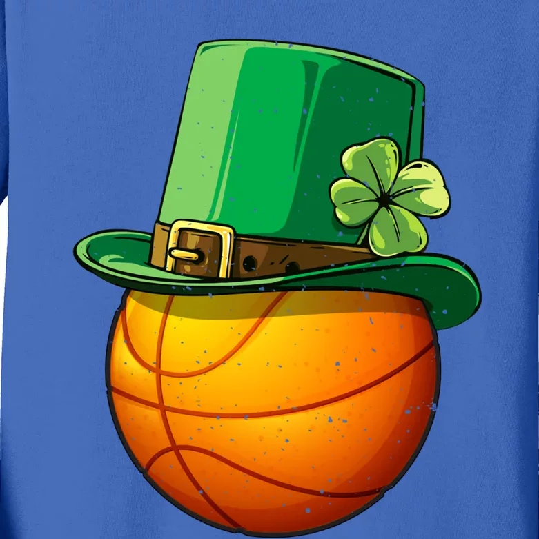 Basketball Leprechaun St Patricks Day Gift Gift Kids Long Sleeve Shirt