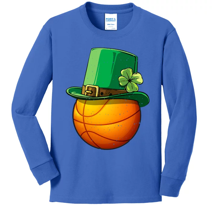 Basketball Leprechaun St Patricks Day Gift Gift Kids Long Sleeve Shirt