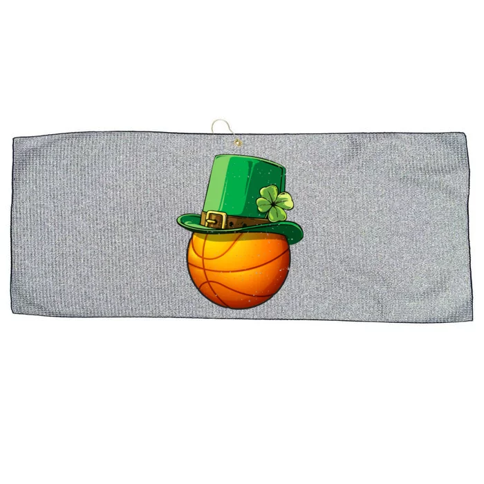 Basketball Leprechaun St Patricks Day Gift Gift Large Microfiber Waffle Golf Towel