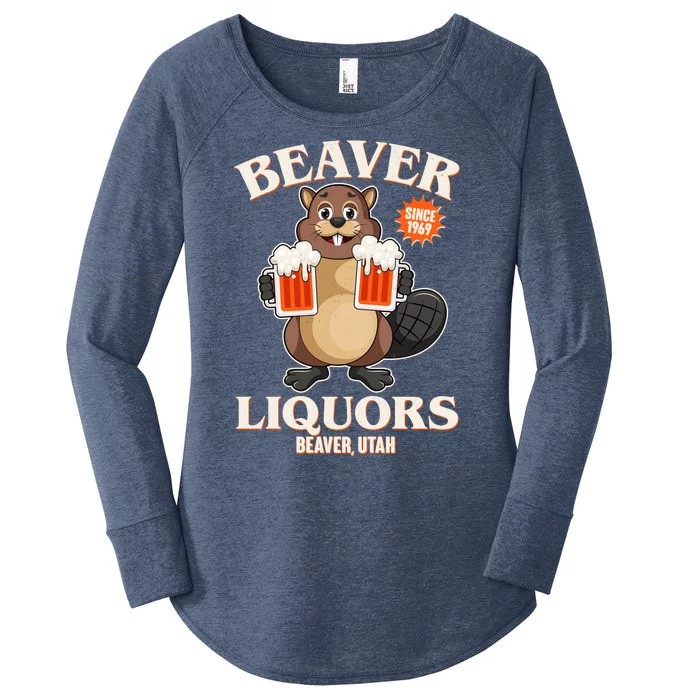 Beaver Liquors Since 1969 Beaver Utah Women's Perfect Tri Tunic Long Sleeve Shirt