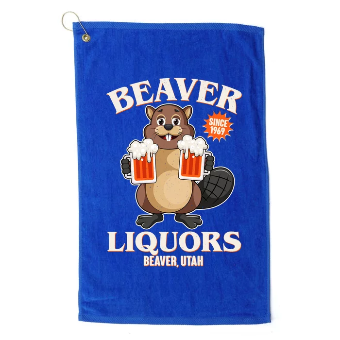 Beaver Liquors Since 1969 Beaver Utah Platinum Collection Golf Towel