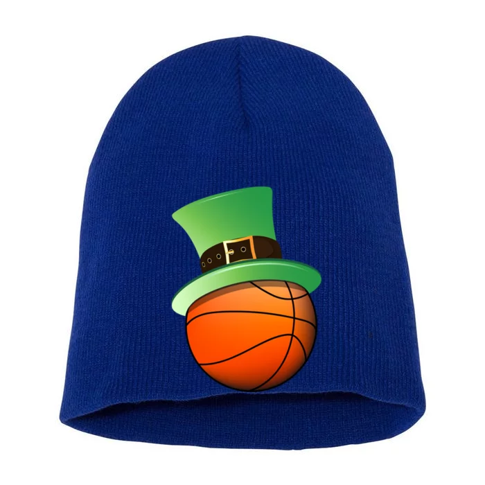 Basketball Leprechaun St Patricks Day Gift Short Acrylic Beanie