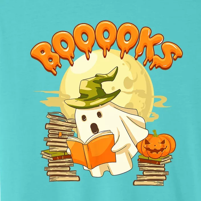 Books Lover Spooky Ghost Reading Book Halloween Costume Funny Gift ChromaSoft Performance T-Shirt