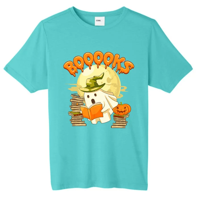 Books Lover Spooky Ghost Reading Book Halloween Costume Funny Gift ChromaSoft Performance T-Shirt