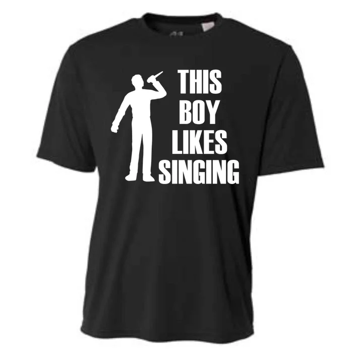 Boy Likes Singing Voice Coach Music Teacher Gift Cooling Performance Crew T-Shirt