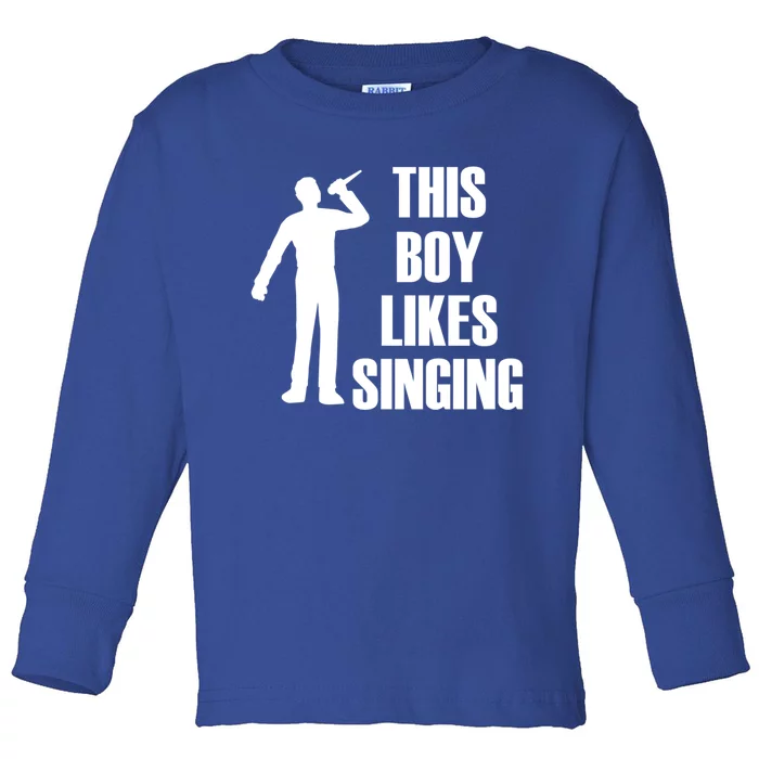 Boy Likes Singing Voice Coach Music Teacher Gift Toddler Long Sleeve Shirt