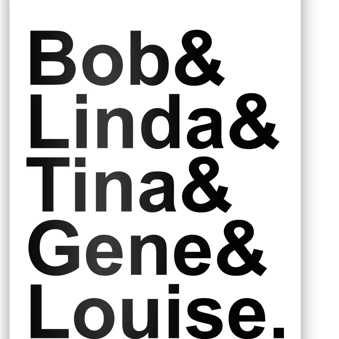 Bob Linda Tina Gene Louise Bob's Burgers Poster