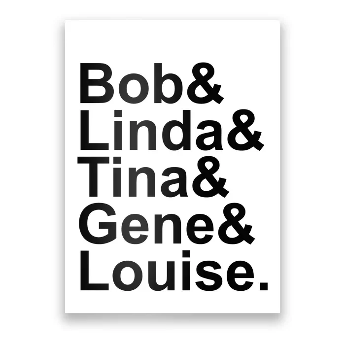 Bob Linda Tina Gene Louise Bob's Burgers Poster