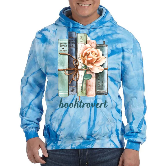 Booktroverts Librarian Teacher Book Lover Tie Dye Hoodie