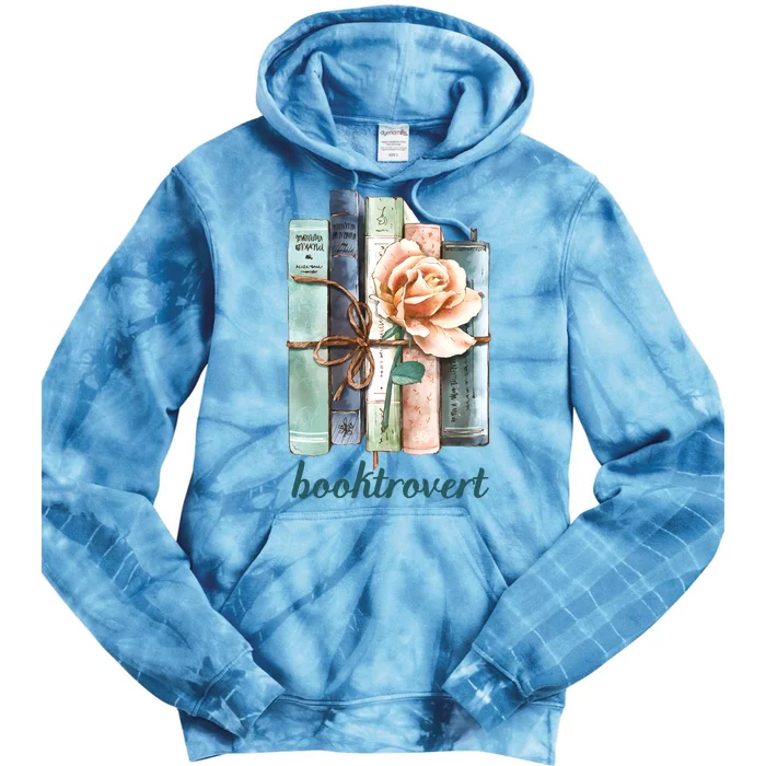 Booktroverts Librarian Teacher Book Lover Tie Dye Hoodie