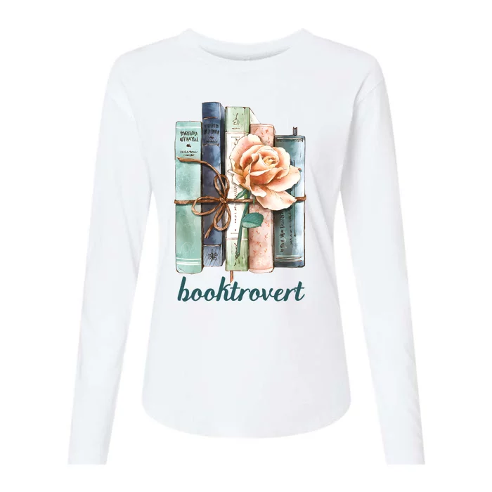 Booktroverts Librarian Teacher Book Lover Womens Cotton Relaxed Long Sleeve T-Shirt