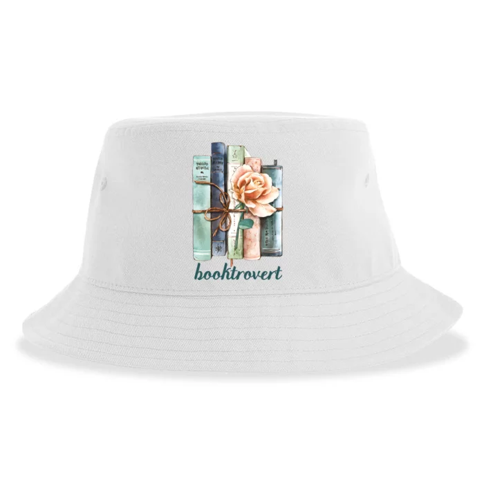 Booktroverts Librarian Teacher Book Lover Sustainable Bucket Hat