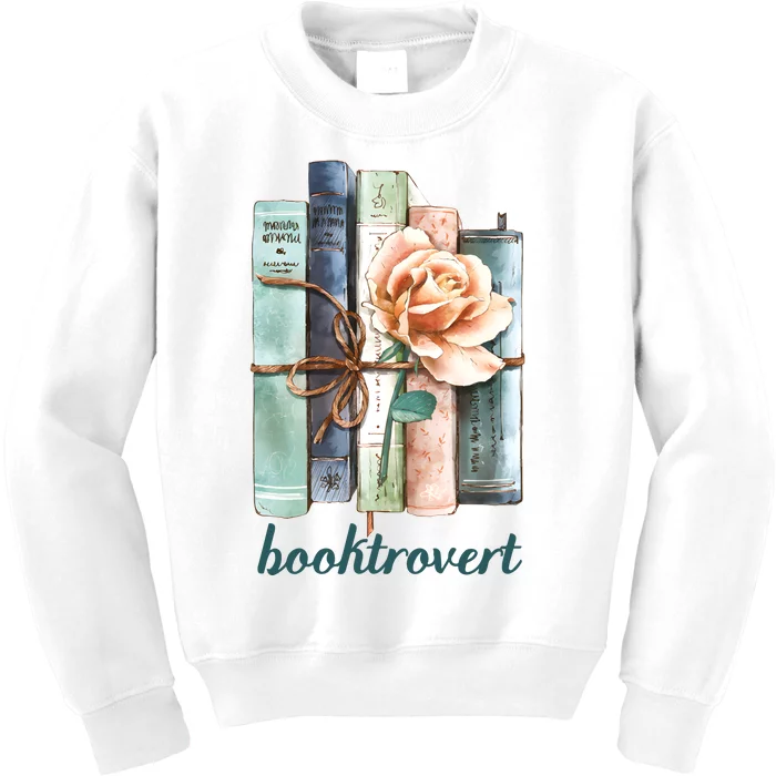 Booktroverts Librarian Teacher Book Lover Kids Sweatshirt