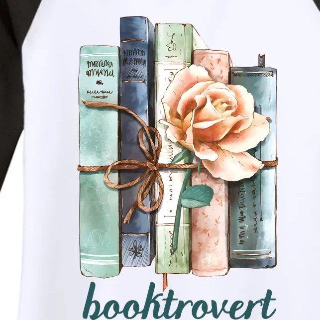 Booktroverts Librarian Teacher Book Lover Women's Tri-Blend 3/4-Sleeve Raglan Shirt