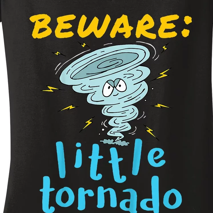 Beware Little Tornado Twister Active Women's V-Neck T-Shirt