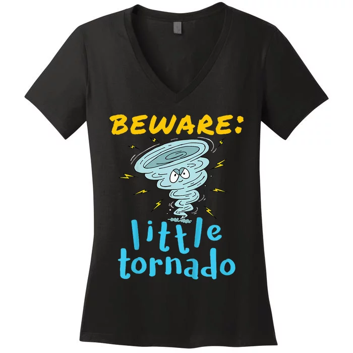 Beware Little Tornado Twister Active Women's V-Neck T-Shirt