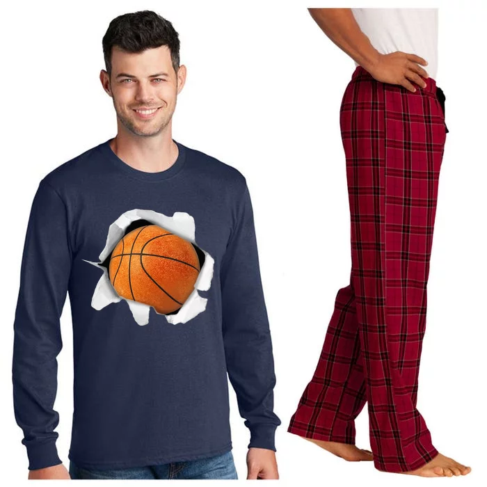 Basketball Lover Tee Ball Long Sleeve Pajama Set