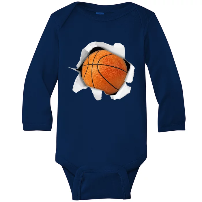 Basketball Lover Tee Ball Baby Long Sleeve Bodysuit