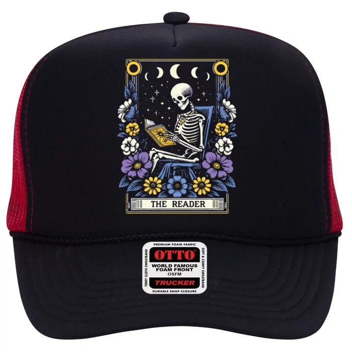 Book Lover Tarot Card The Reader Mystic High Crown Mesh Trucker Hat