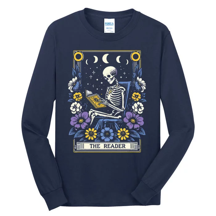 Book Lover Tarot Card The Reader Mystic Funny Tall Long Sleeve T-Shirt