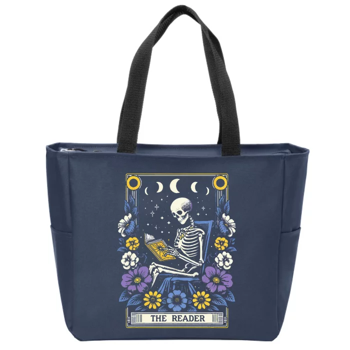 Book Lover Tarot Card The Reader Mystic Funny Zip Tote Bag