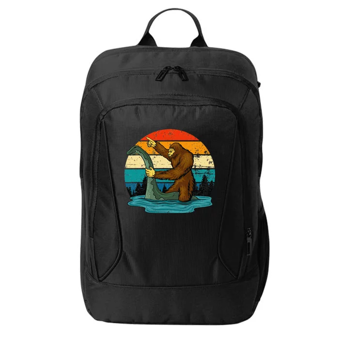 Bigfoot Lover Tee Retro Mythical Creatures City Backpack