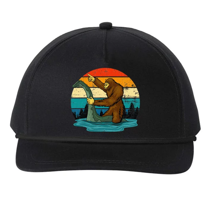 Bigfoot Lover Tee Retro Mythical Creatures Snapback Five-Panel Rope Hat