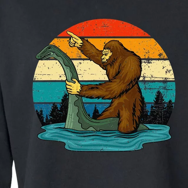 Bigfoot Lover Tee Retro Mythical Creatures Cropped Pullover Crew