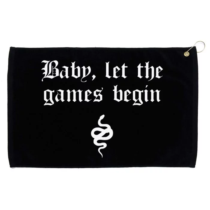 Baby, Let The Games Begin Grommeted Golf Towel