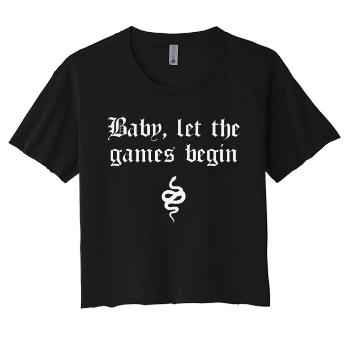 Baby, Let The Games Begin Women's Crop Top Tee