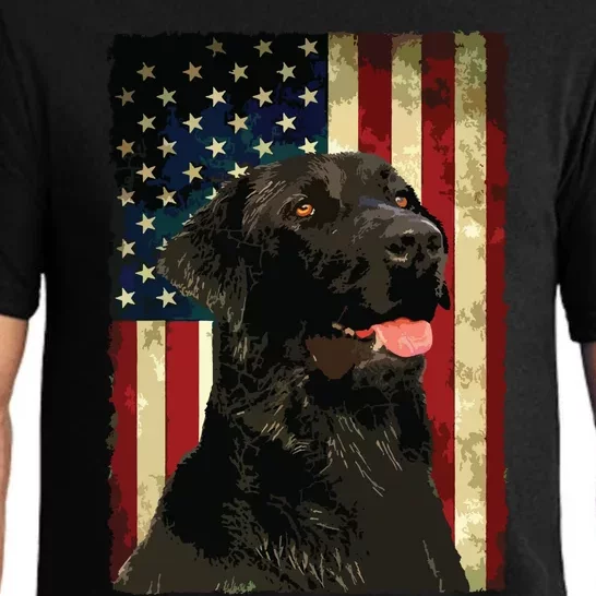 Black Labrador T Gift USA Flag Lab Owner Duck Hunter Pajama Set