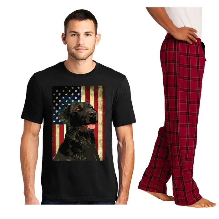 Black Labrador T Gift USA Flag Lab Owner Duck Hunter Pajama Set