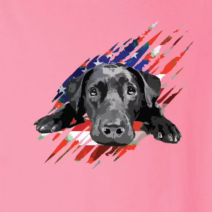 Black Labrador USA Flag Lab Owner Bird Duck Hunter Gift Toddler Long Sleeve Shirt