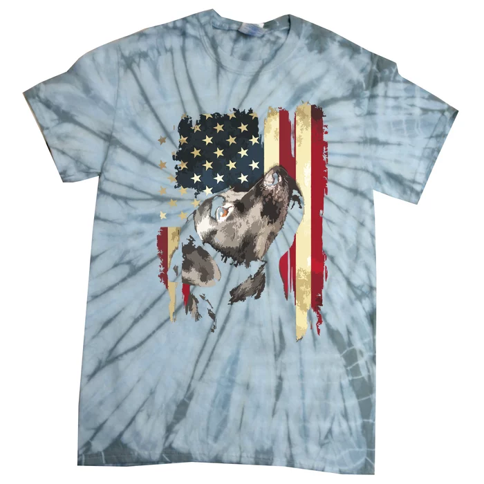 Black Labrador USA Flag Lab Owner Duck Hunter Tie-Dye T-Shirt