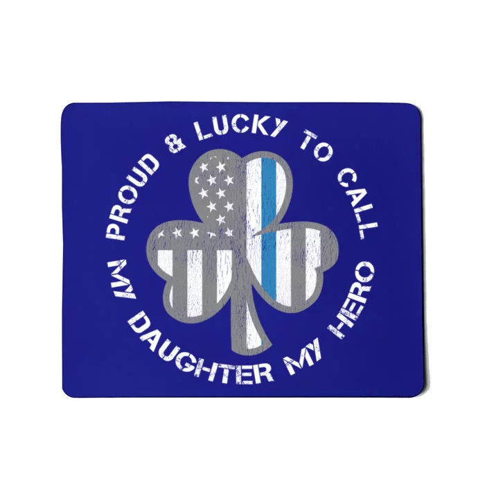 Blue Line Us Flag Proud Police Mom Or Dad Gift St Patricks Day Gift Mousepad