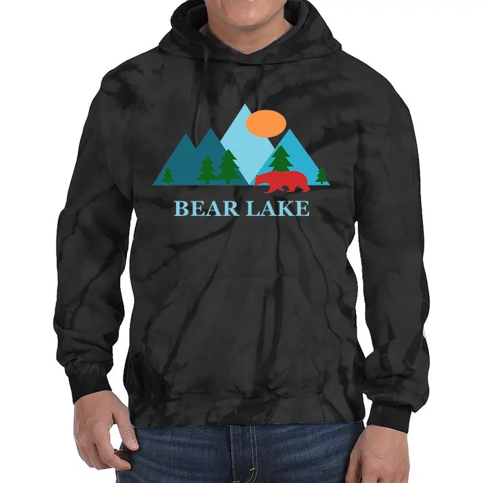 Bear Lake Utah And Idaho Vacation Souvenir Tie Dye Hoodie