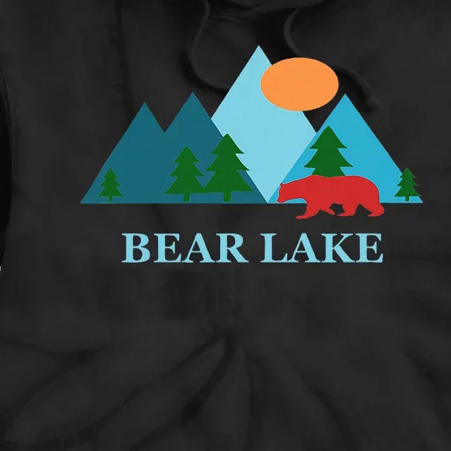 Bear Lake Utah And Idaho Vacation Souvenir Tie Dye Hoodie