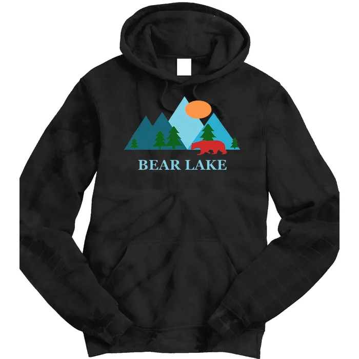 Bear Lake Utah And Idaho Vacation Souvenir Tie Dye Hoodie