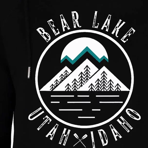 Bear Lake Utah Idaho Camping Boating Womens Funnel Neck Pullover Hood