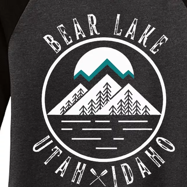 Bear Lake Utah Idaho Camping Boating Women's Tri-Blend 3/4-Sleeve Raglan Shirt