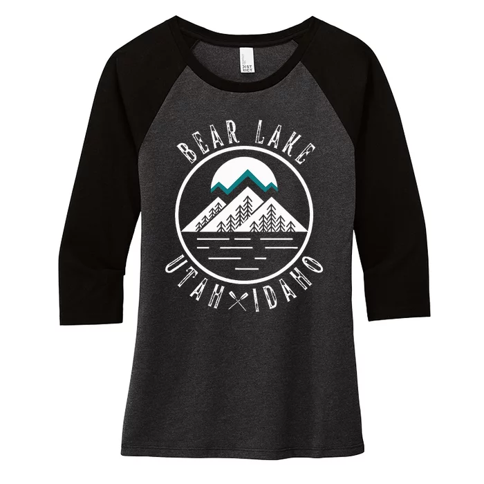 Bear Lake Utah Idaho Camping Boating Women's Tri-Blend 3/4-Sleeve Raglan Shirt