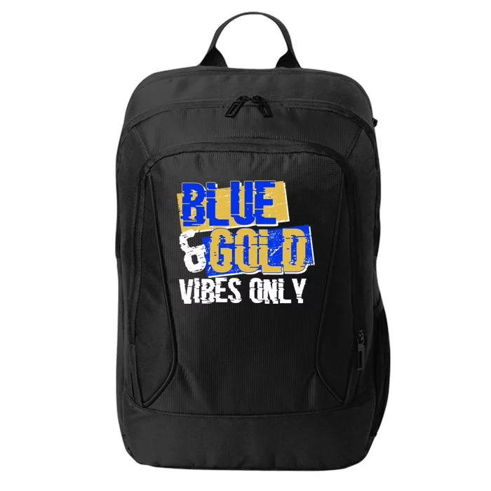 Blue & Gold Vibes Only City Backpack